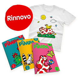 RINNOVO per abbonati rivista Pimpa (destinazione ITALIA) + maglietta di Pimpa bianca