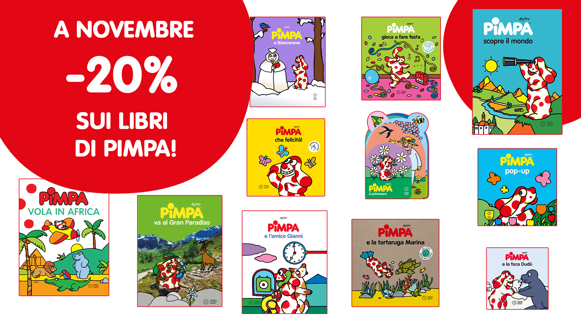 A novembre -20% sui libri di Pimpa!