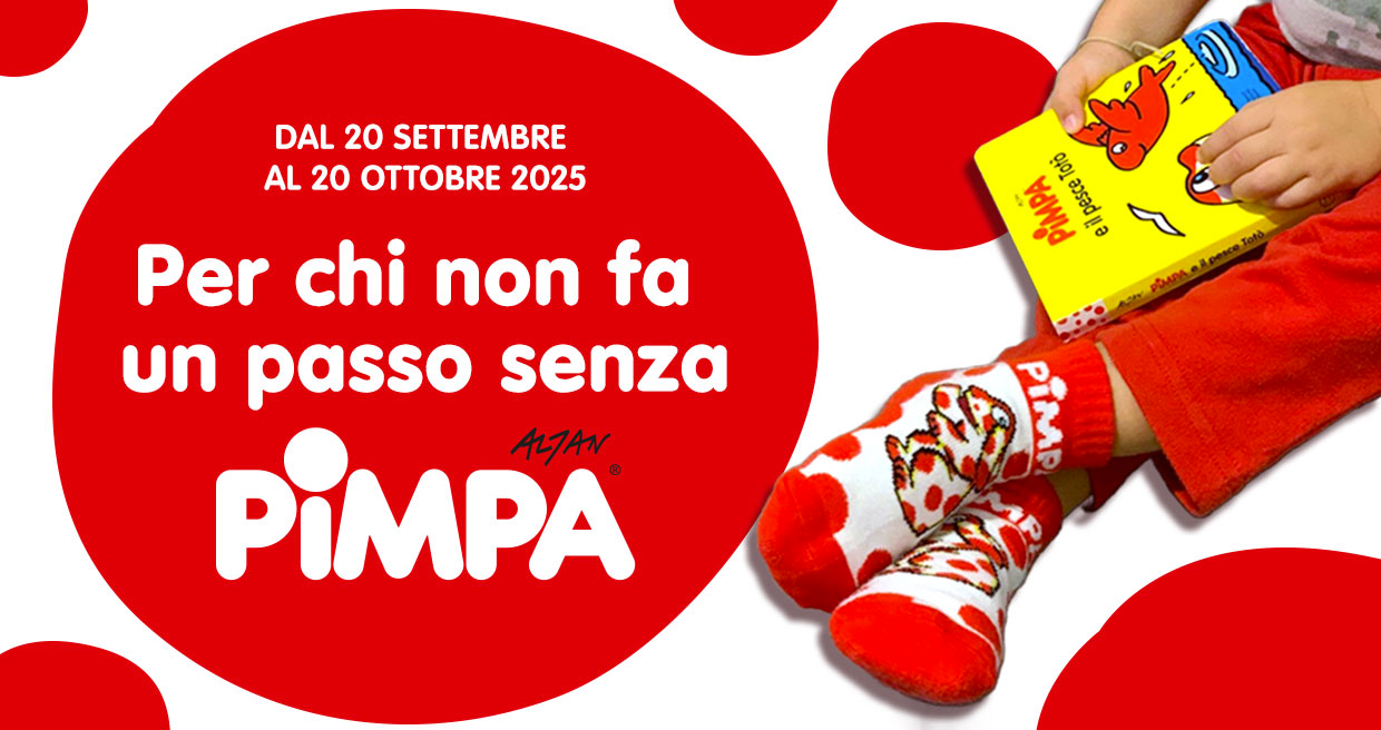 Scopri come ricevere in omaggio le calzine di Pimpa!